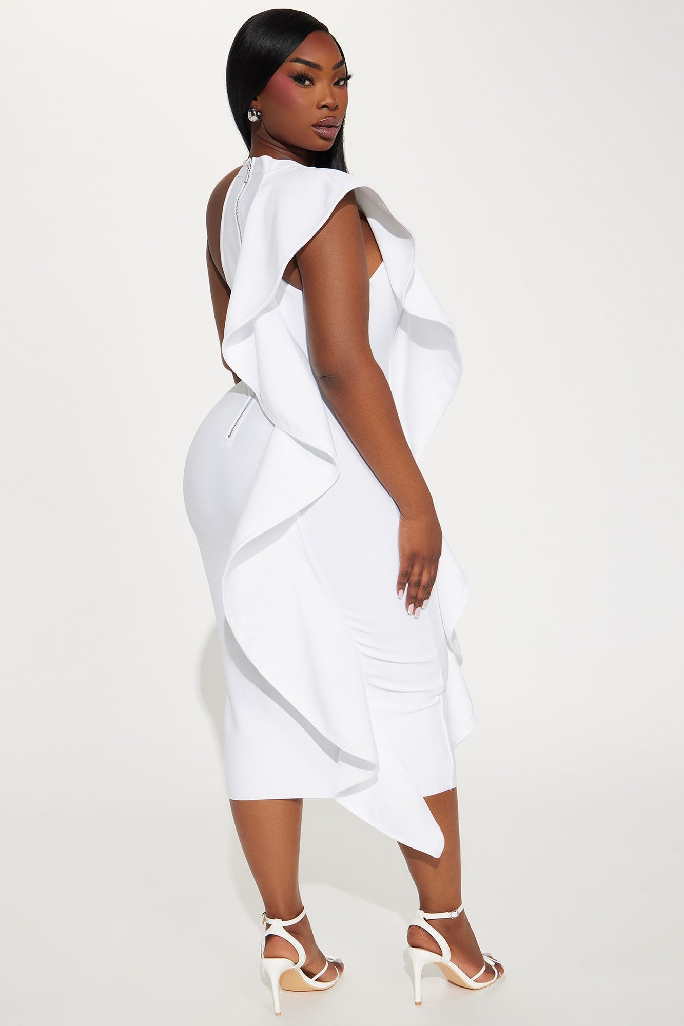 Robe Midi Bandage Raylin - Blanc