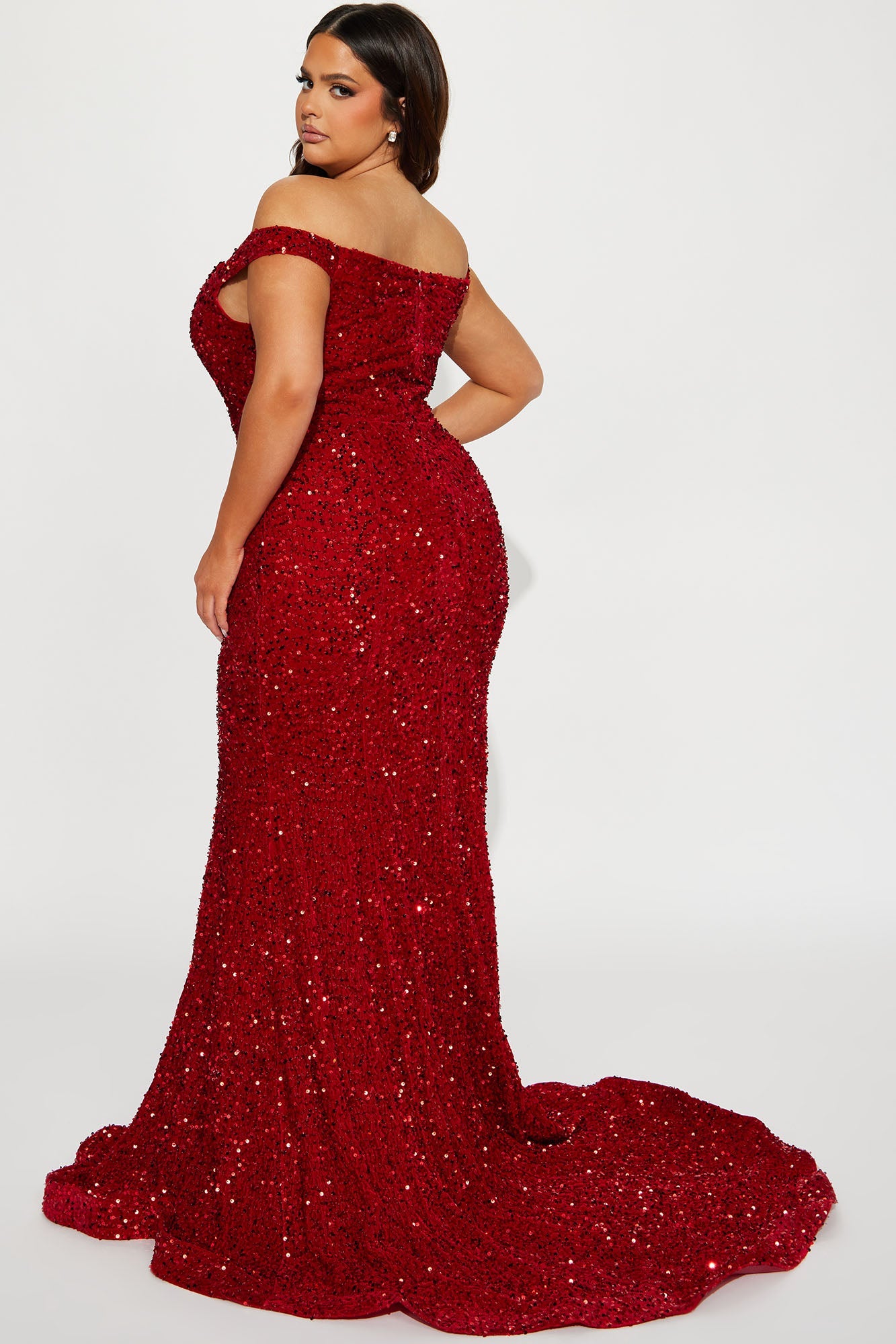 Robe Maxi Pailletée Alora - Rouge