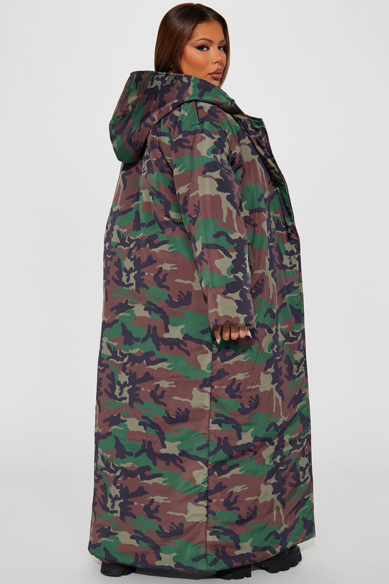 Manteau Puffer Camo Lilith - Olive/combo