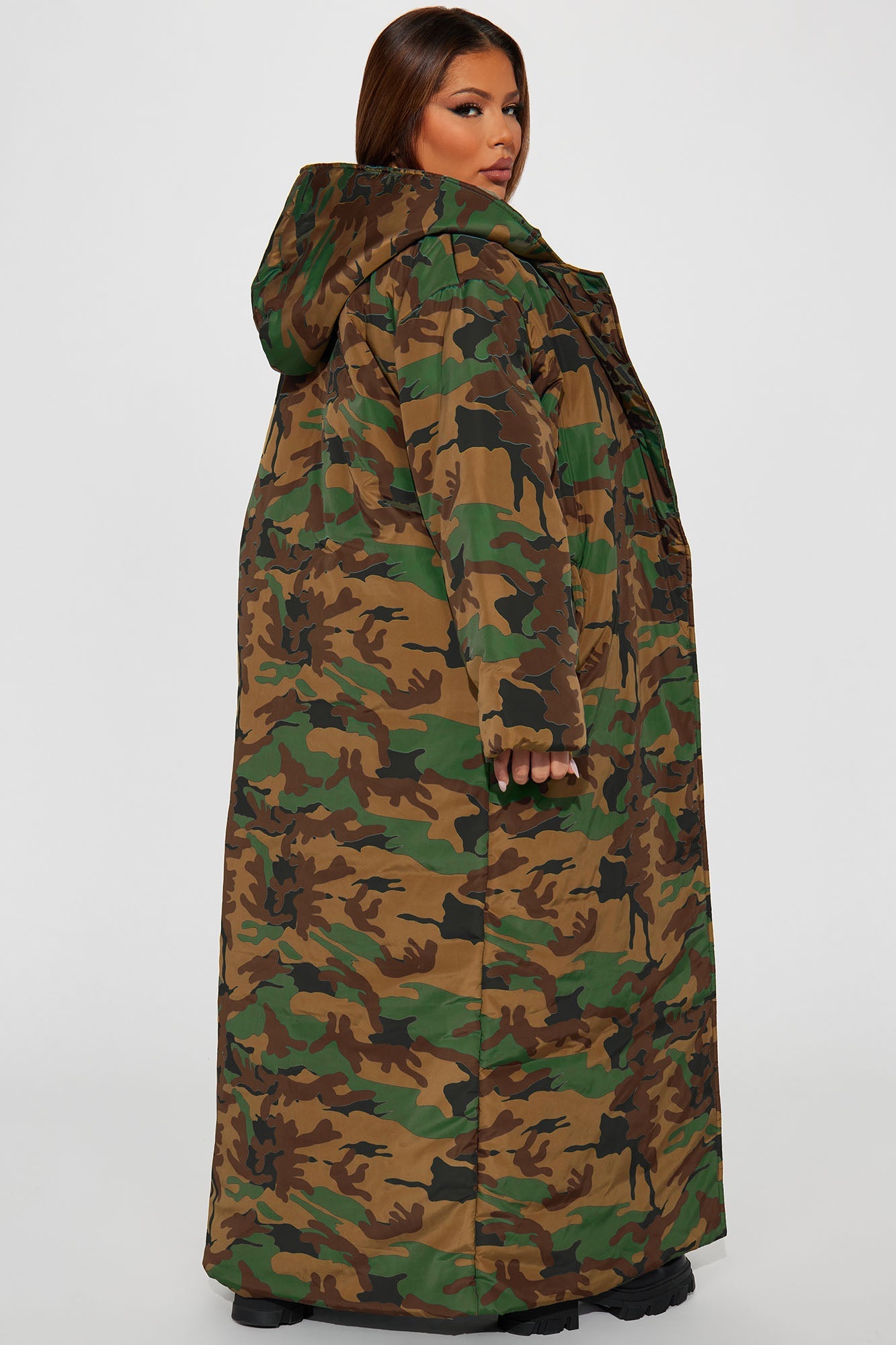 Manteau Puffer Camo Lilith - Vert/combo