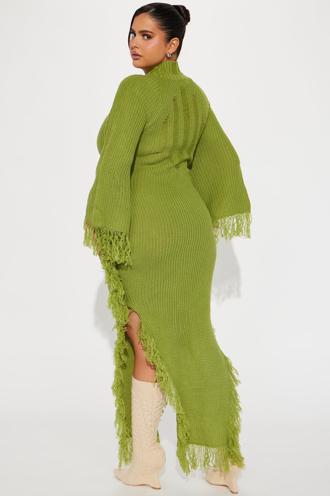 Robe Maxi Pull Venae - Chartreuse