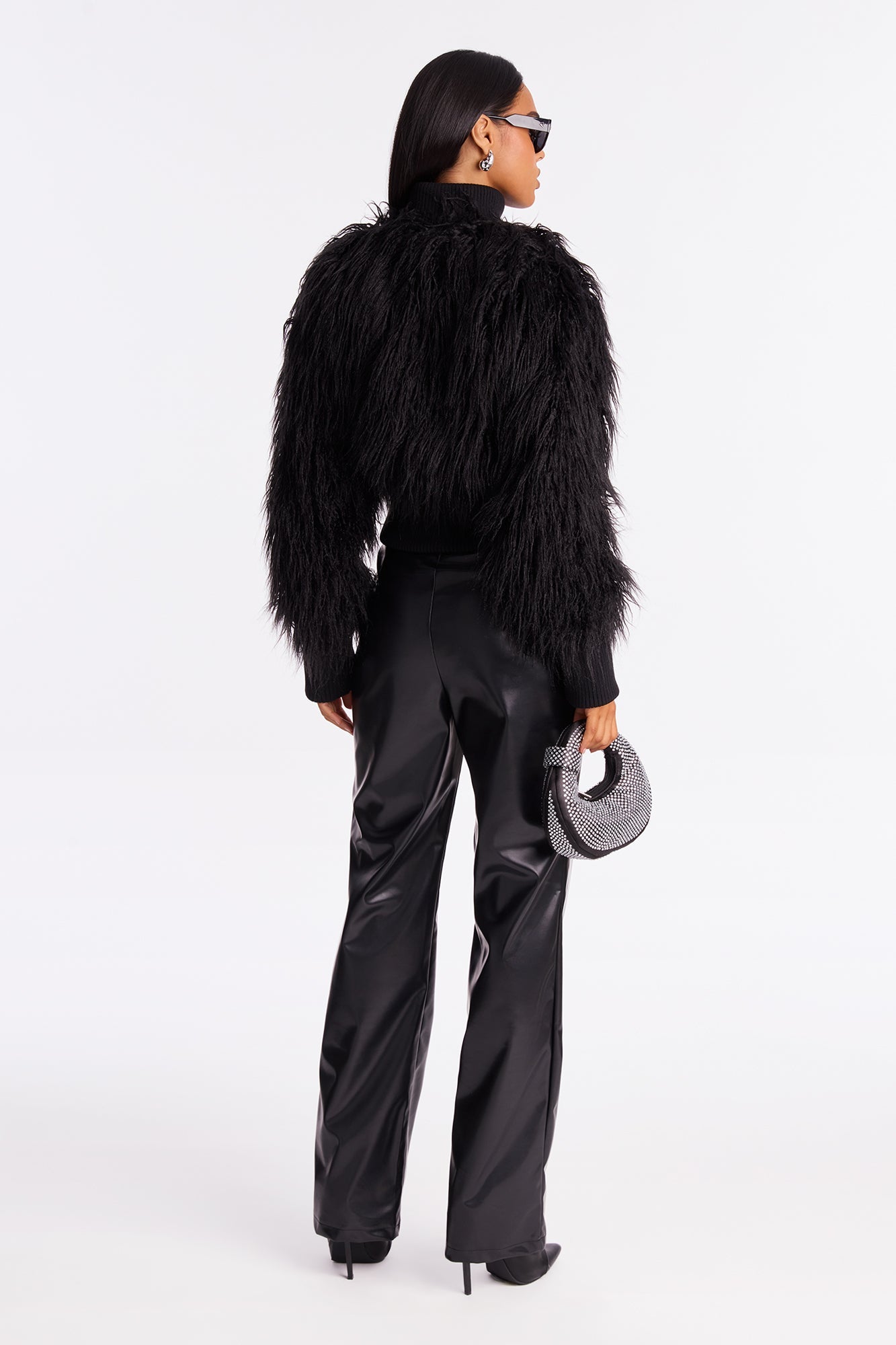 Veste en fourrure synthétique Sienna - Noir