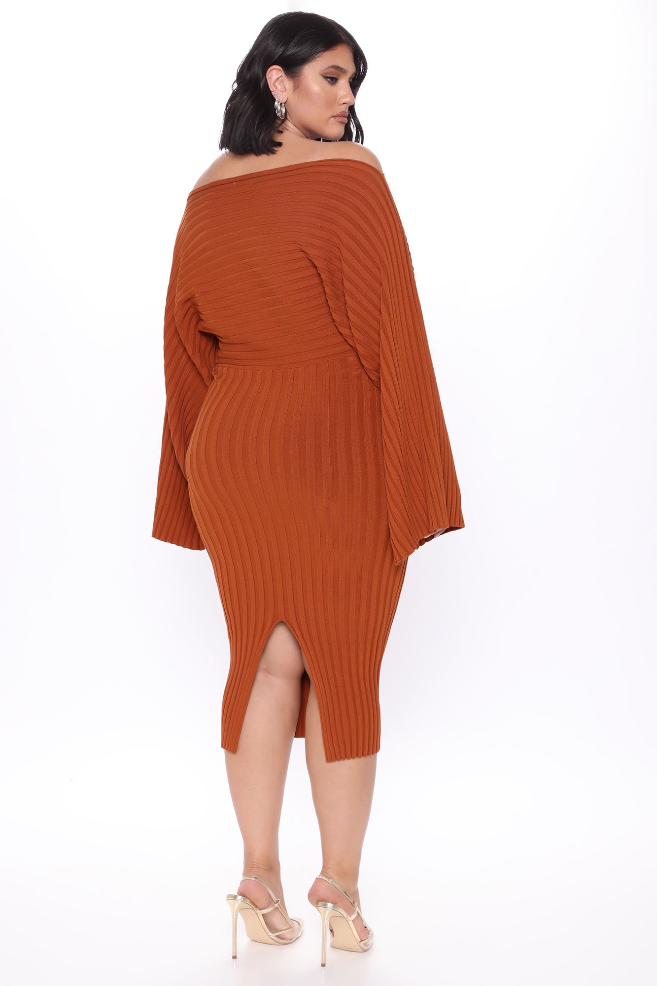 Robe Midi Pull - Cognac