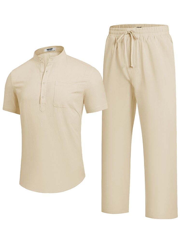 Ensemble décontracté en coton et lin pour la plage (US uniquement)