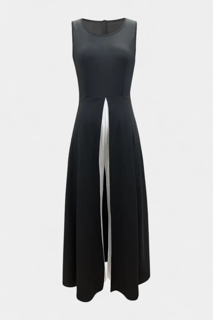 Alicia™ | Ensemble Bicolore Chic Sans Manches