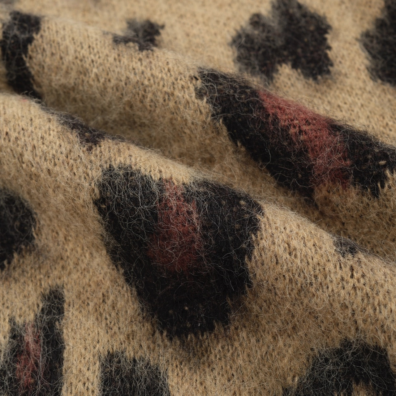 Pull en peluche à imprimé léopard pour hommes – Style sauvage des années 70