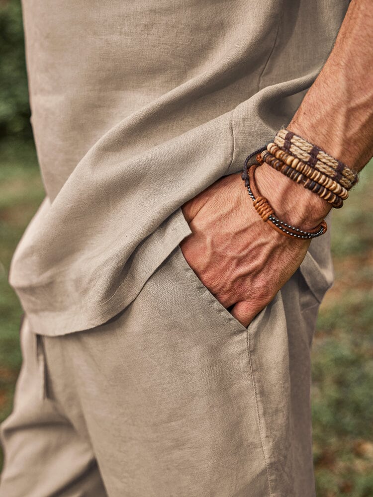 Ensemble de chemise en lin 100 % écologique