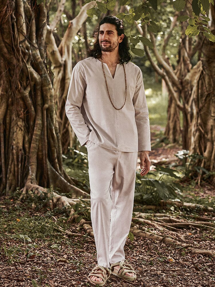 Ensemble de Chemise en Lin Doux