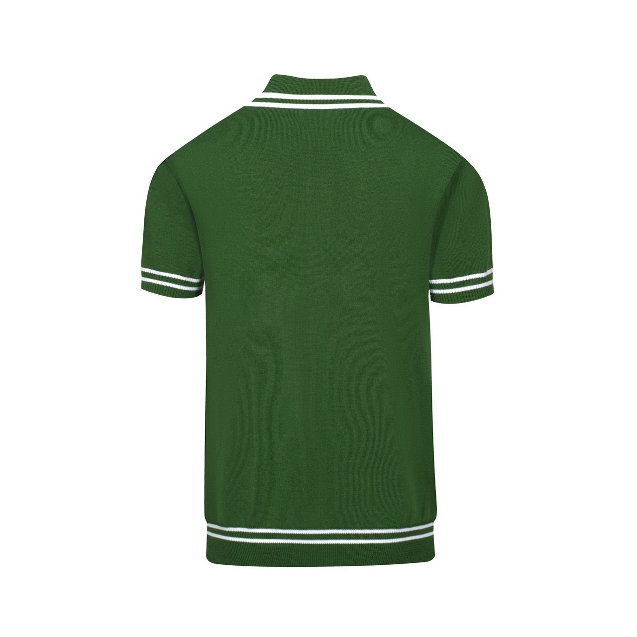 Polo en Tricot Vert Classique pour Homme – Chemise à Manches Courtes Inspirée des Années 60
