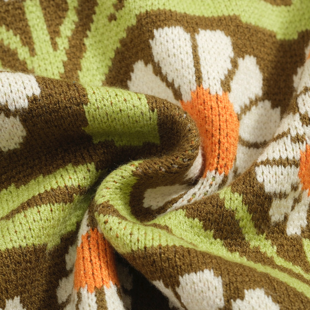 Cardigan tricoté zippé vert olive pour homme