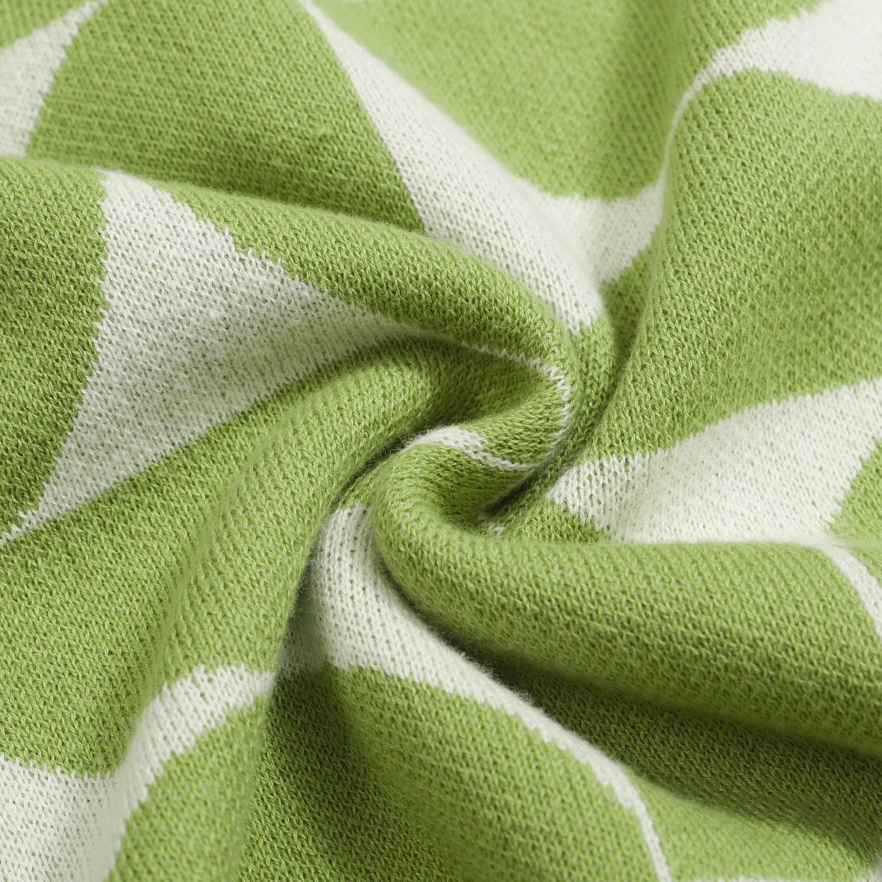 Polo Tricot Retro pour Hommes – Chemise Boutonnée Géométrique Vert Vintage