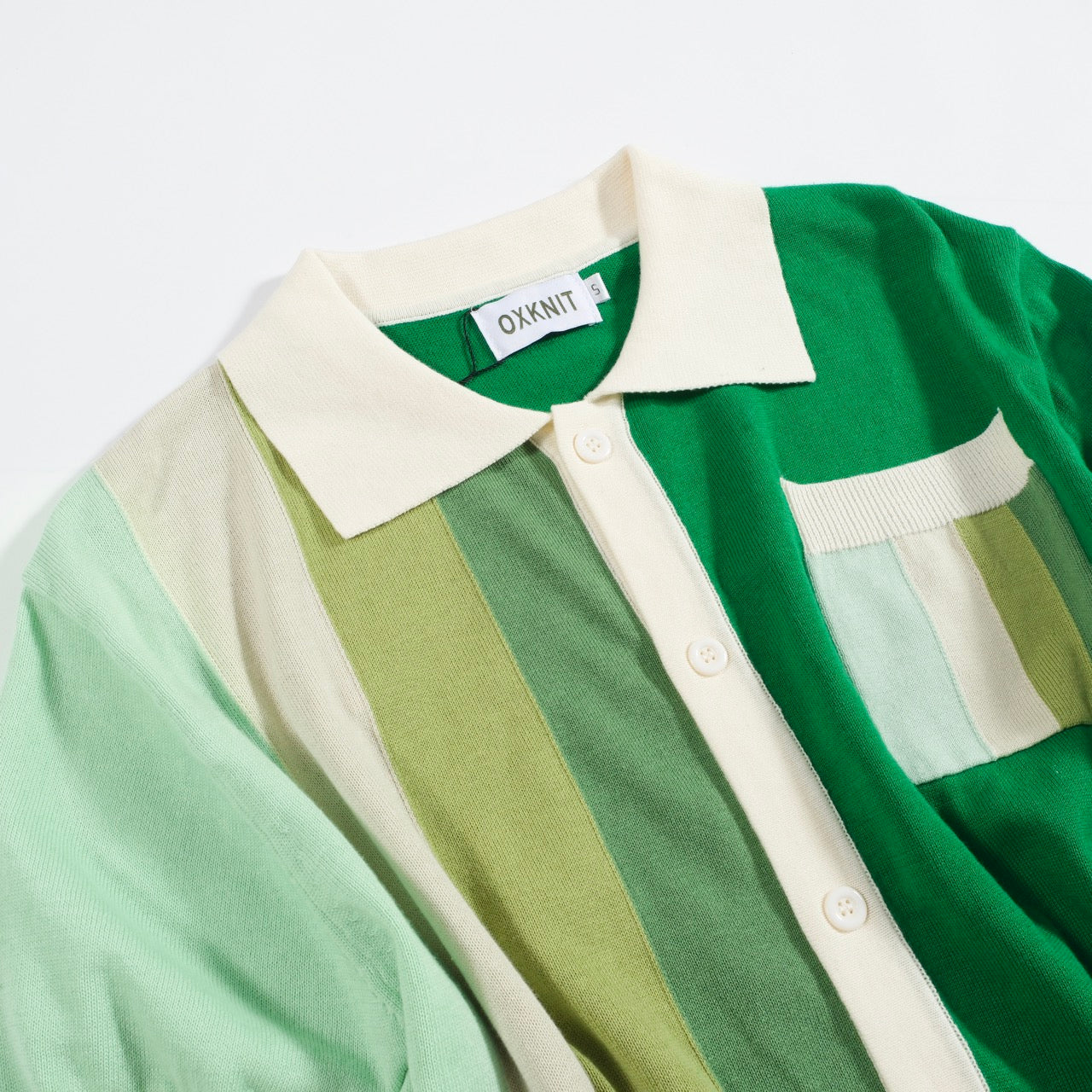 Cardigan tricoté vintage pour hommes, vert