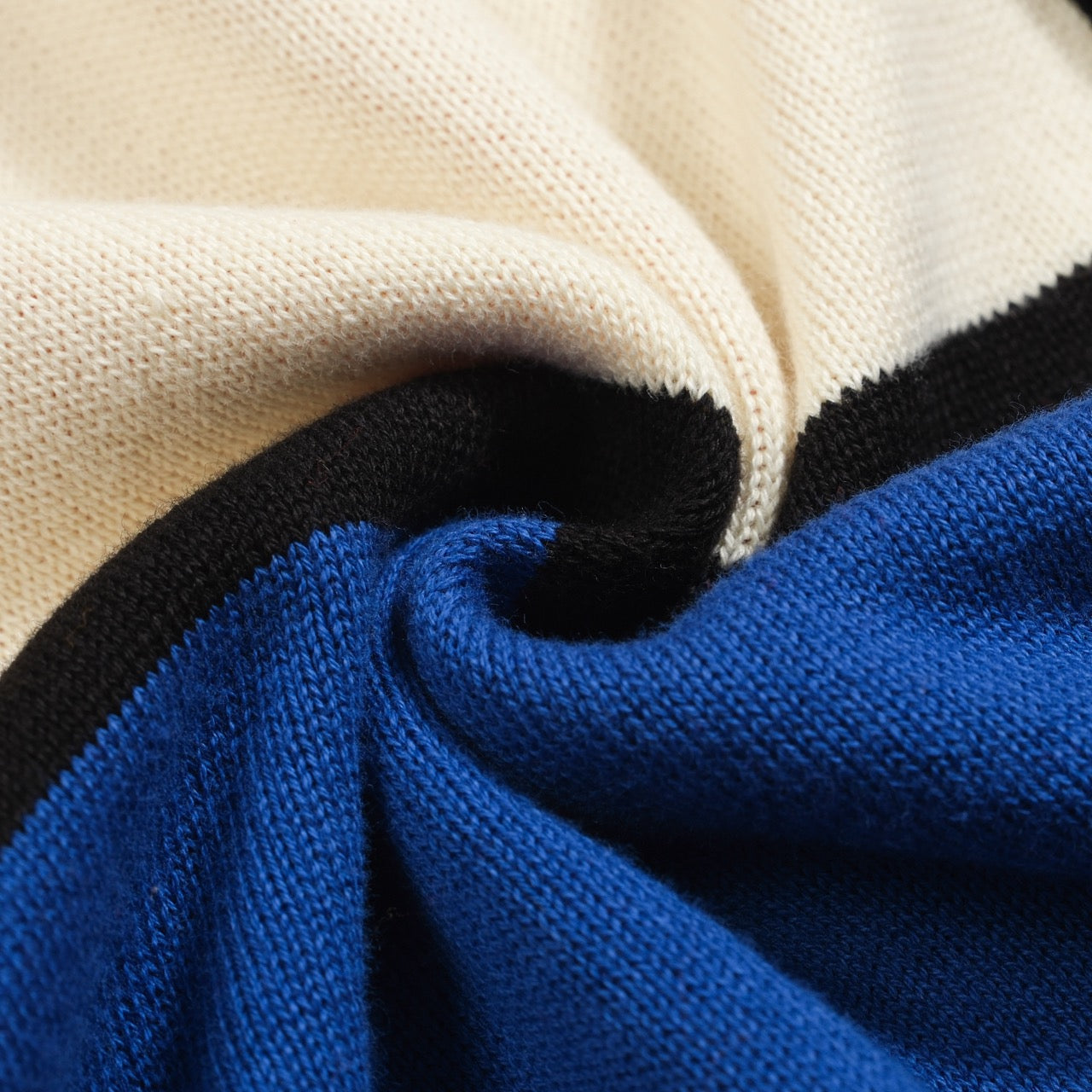 Cardigan en tricot jacquard vintage des années 60 pour hommes