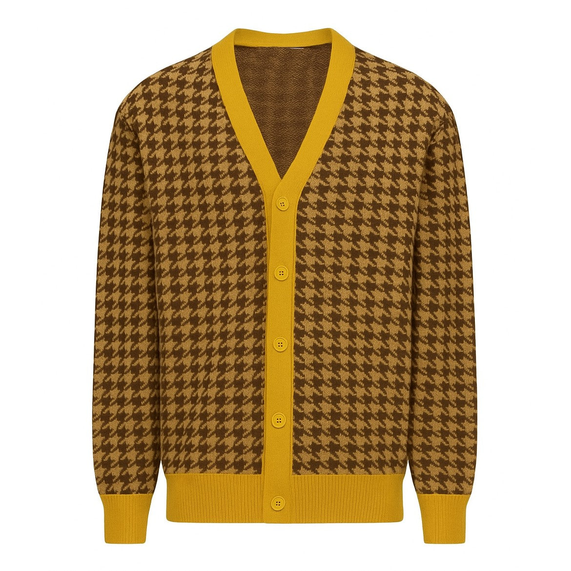 Veste en jacquard jaune primrose pour hommes