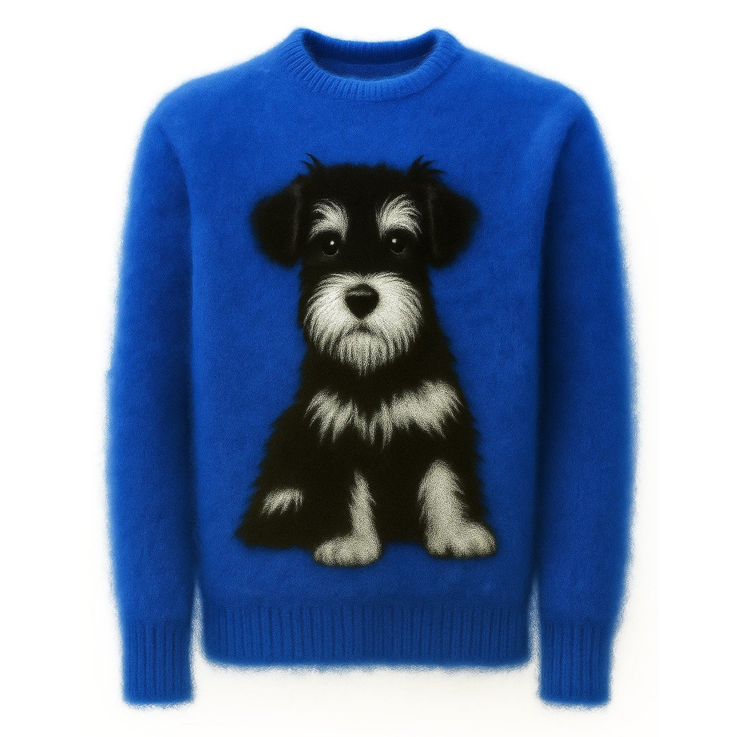 Pull en jacquard vintage bleu pour homme