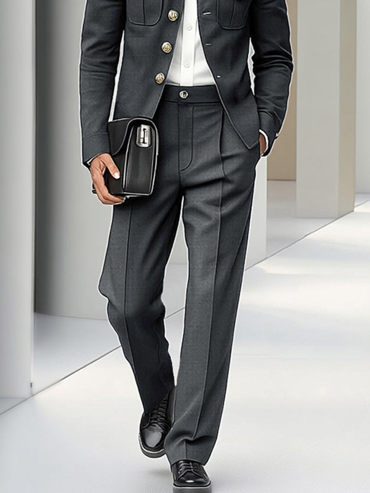 Ensemble de Pantalon et Veste Cargo Mince Moderne