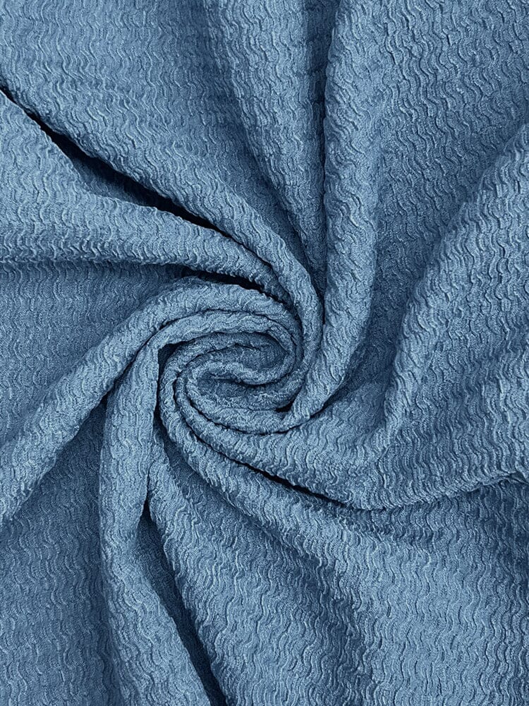 Ensemble de Chemise Texturée en Vagues d'Eau Décontracté