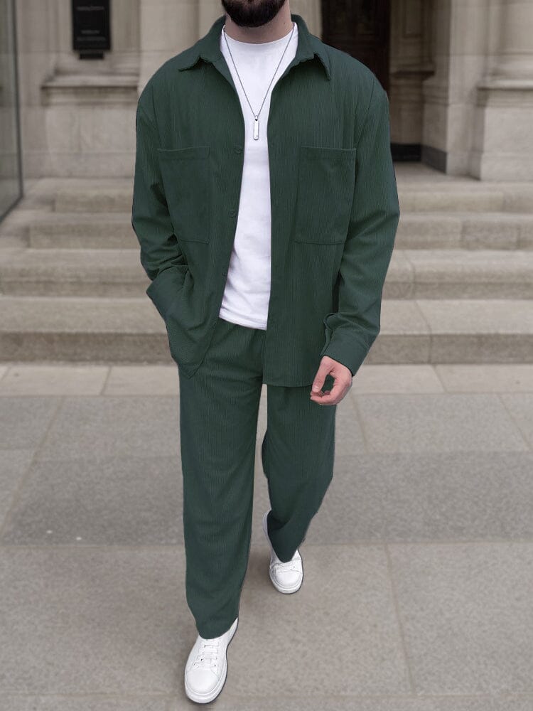 Ensembles assortis modernes en velours côtelé 2 pièces