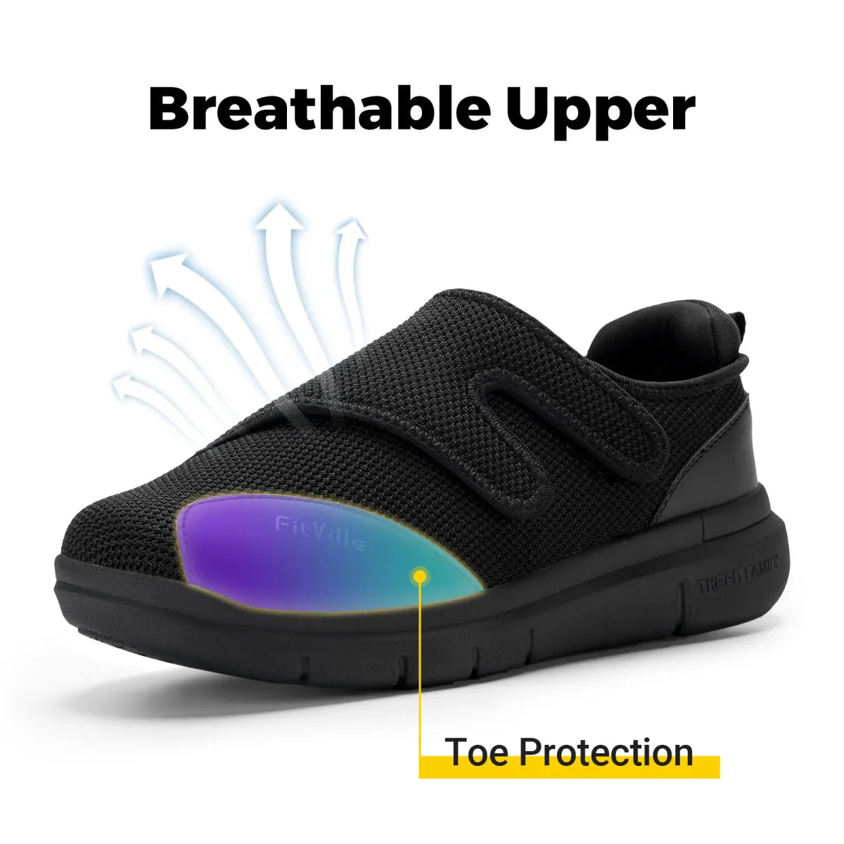 Chaussures homme noires respirantes été décontractées à scratch