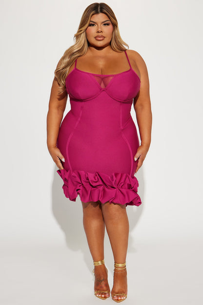 Robe Mini Bandage Everly - Magenta