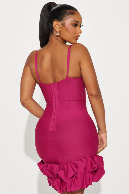 Robe Mini Bandage Everly - Magenta