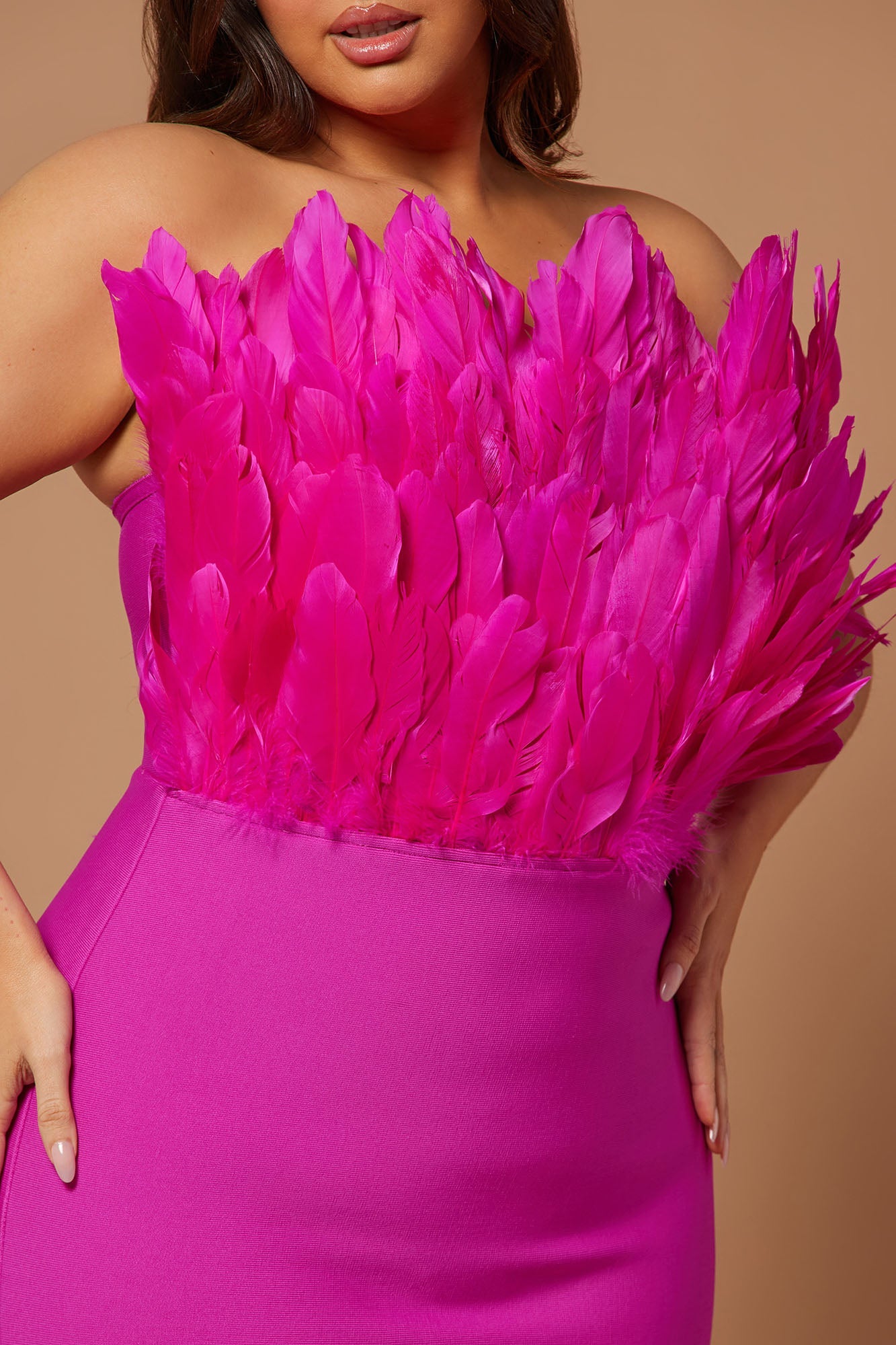 Robe Midi Bandage Marianna - Magenta