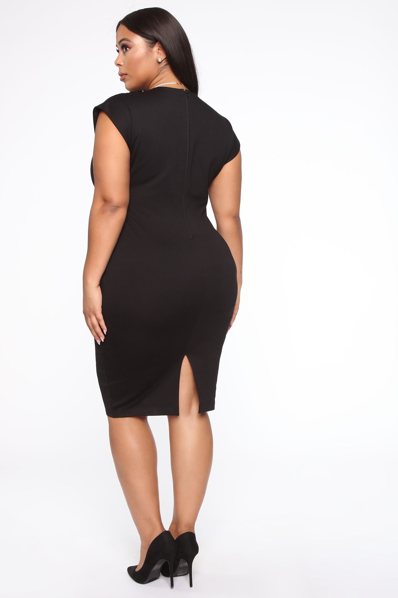 Robe Midi Sculptante CEO - Noir