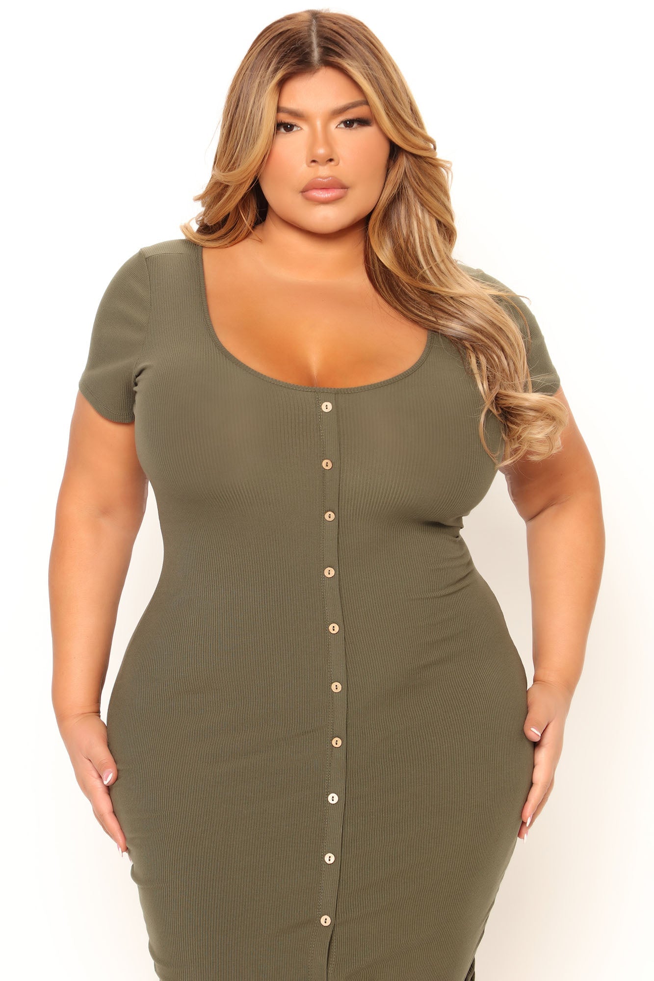 Robe Midi Love Her Down - Olive