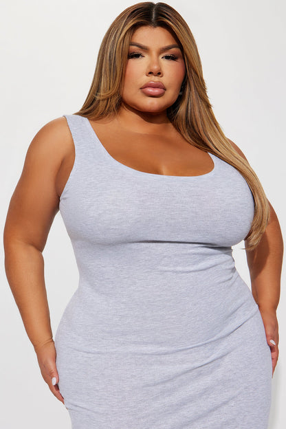 Robe Midi Love All Of Me - Gris Mélangé