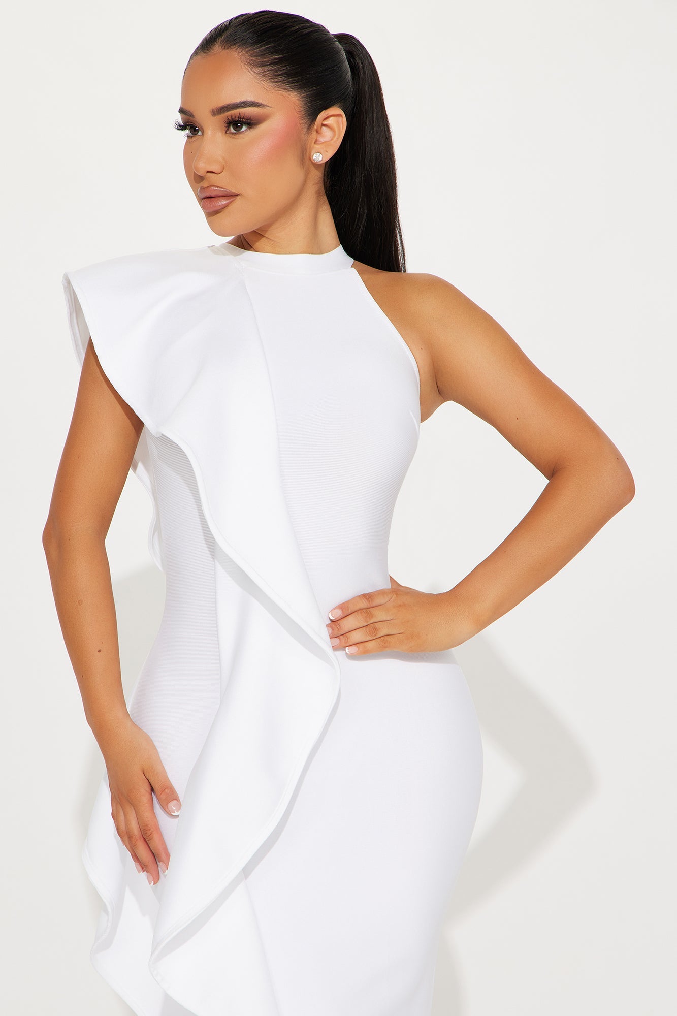 Robe Midi Bandage Raylin - Blanc