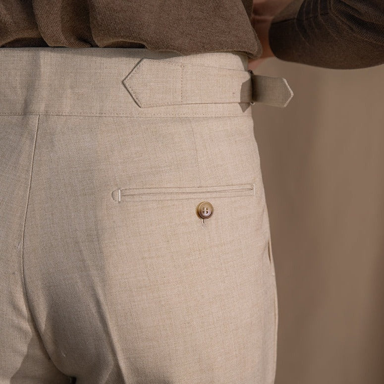 Pantalon droit à double pli Gurkha Vicenza