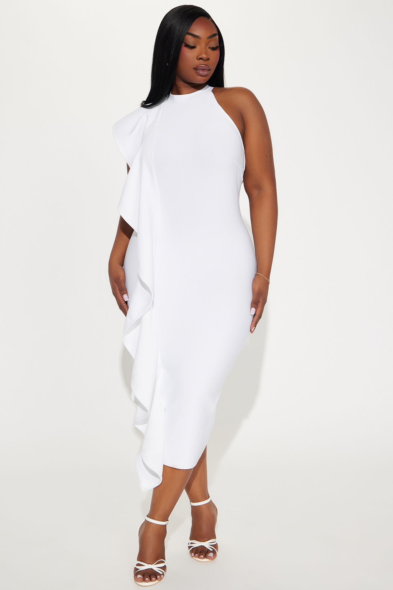 Robe Midi Bandage Raylin - Blanc