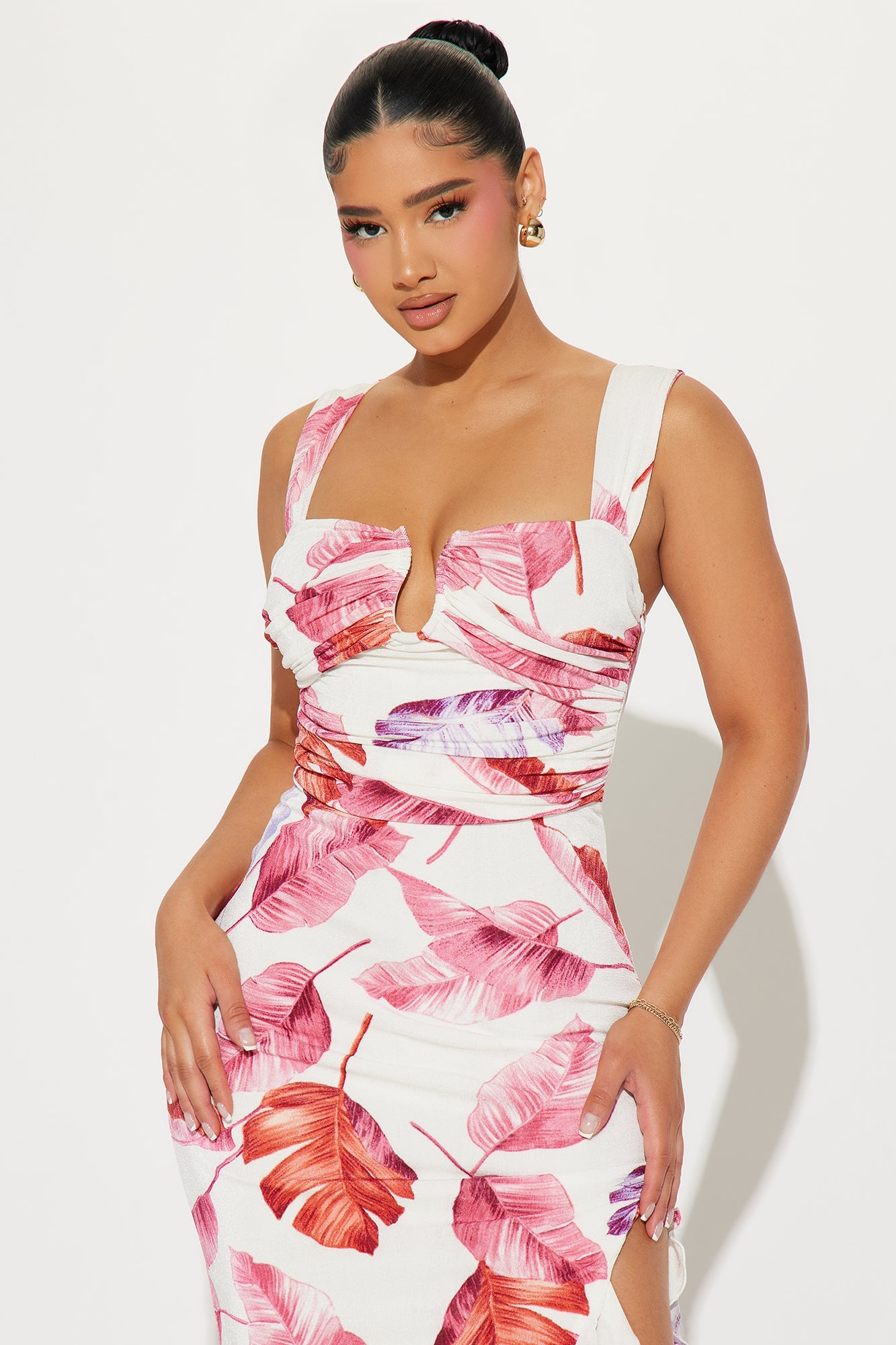 Robe Maxi Joli et Ludique - Blanc/combo