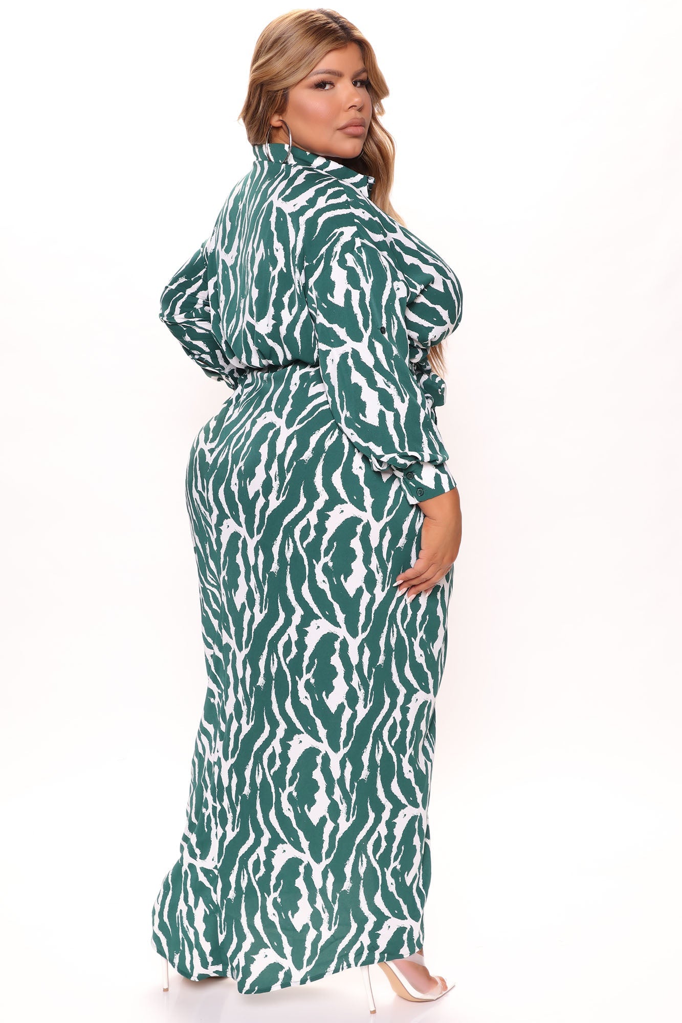 Robe Maxi Safari Vibes - Vert/combo