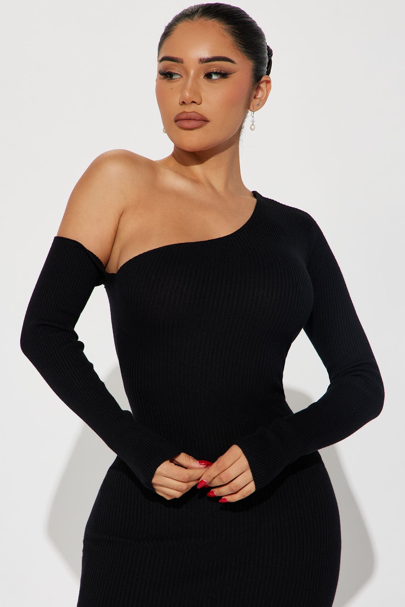 Robe Midi Pull Prête À Partir - Noir