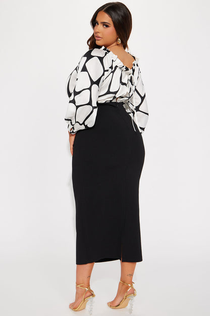 Robe Maxi Danya - Noir/Blanc