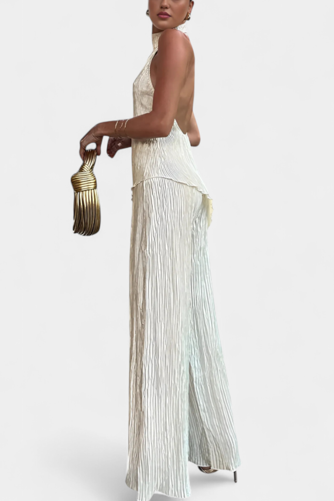 Isa Luna™ | Ensemble Plissé Asymétrique