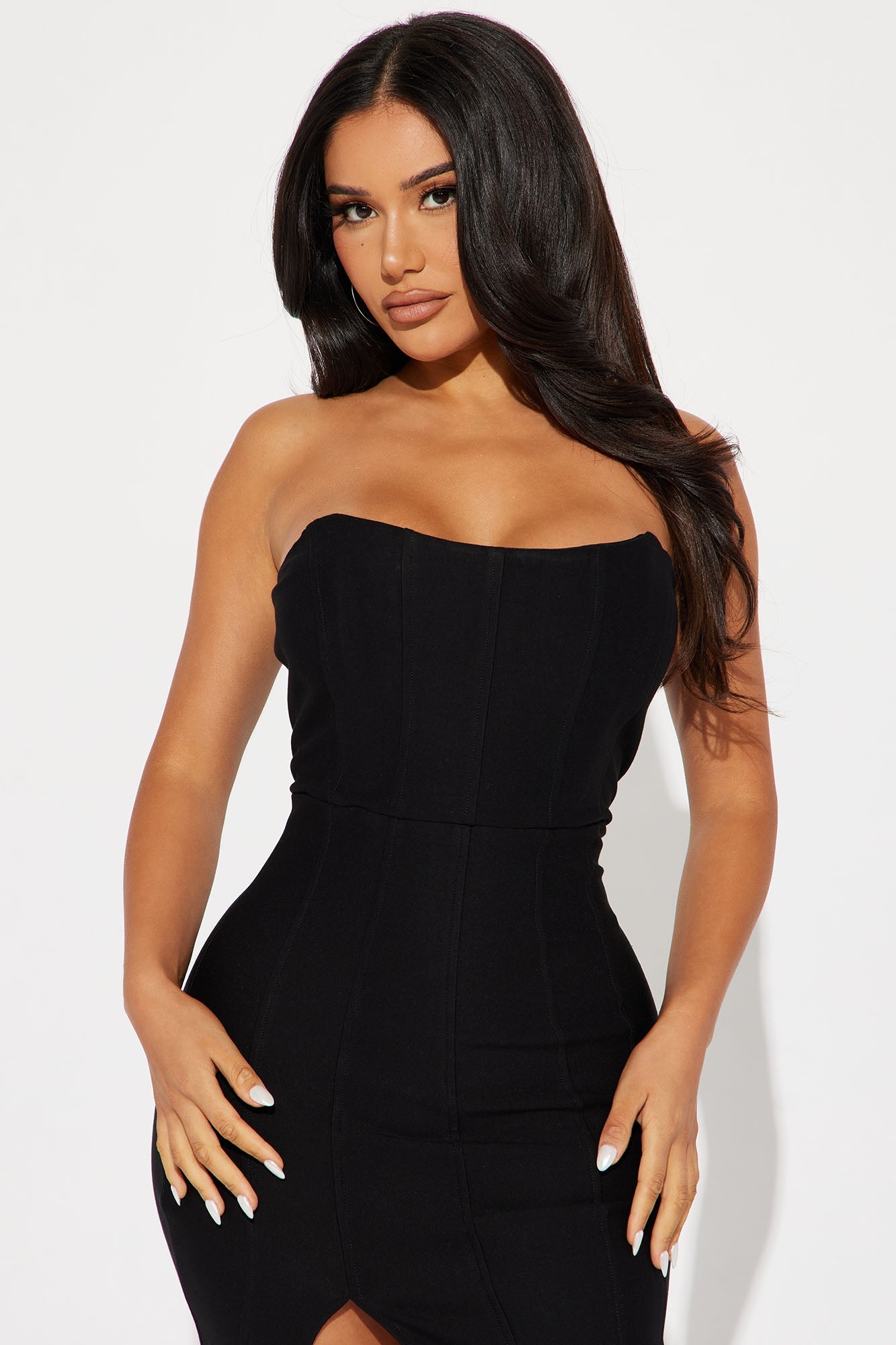 Robe Midi Corset Mykonos - Noir