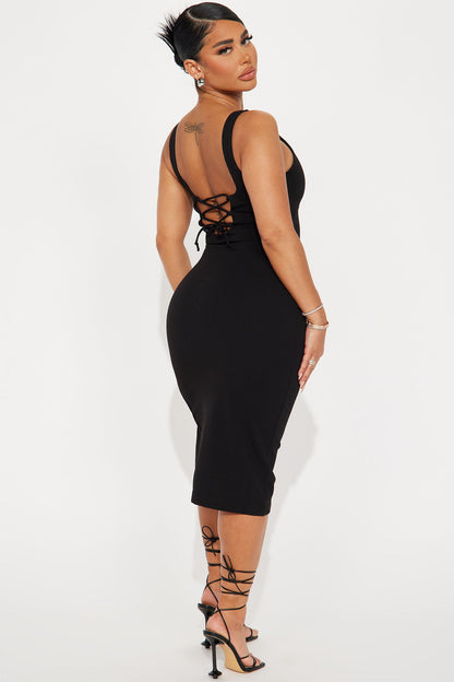 Robe Midi Valentina - Noir