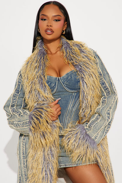 Trench en Denim Lave-Moi Pas - Lavage Vintage