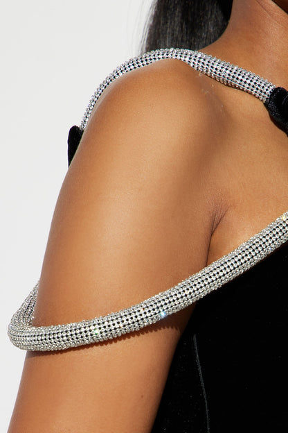 Robe en Velours Précieux - Noir