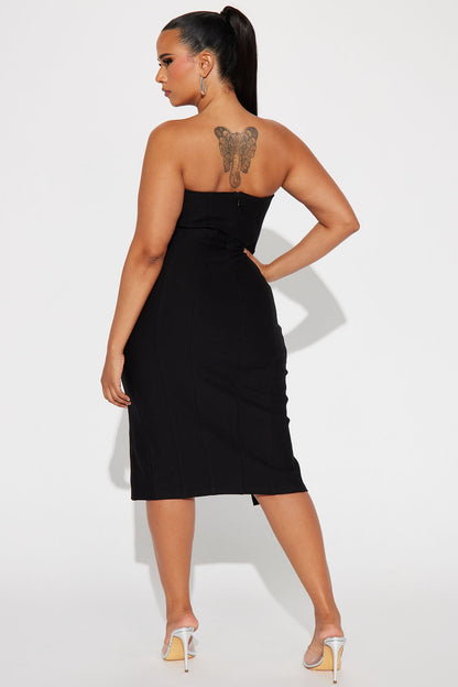 Robe Midi Corset Mykonos - Noir