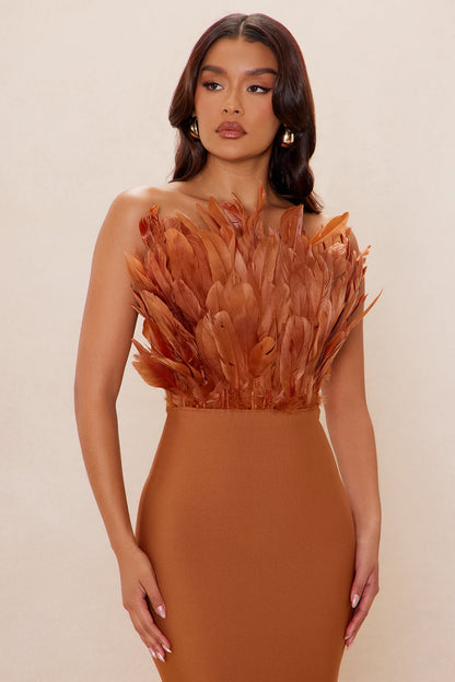 Robe Midi Bandage Marianna - Bronze