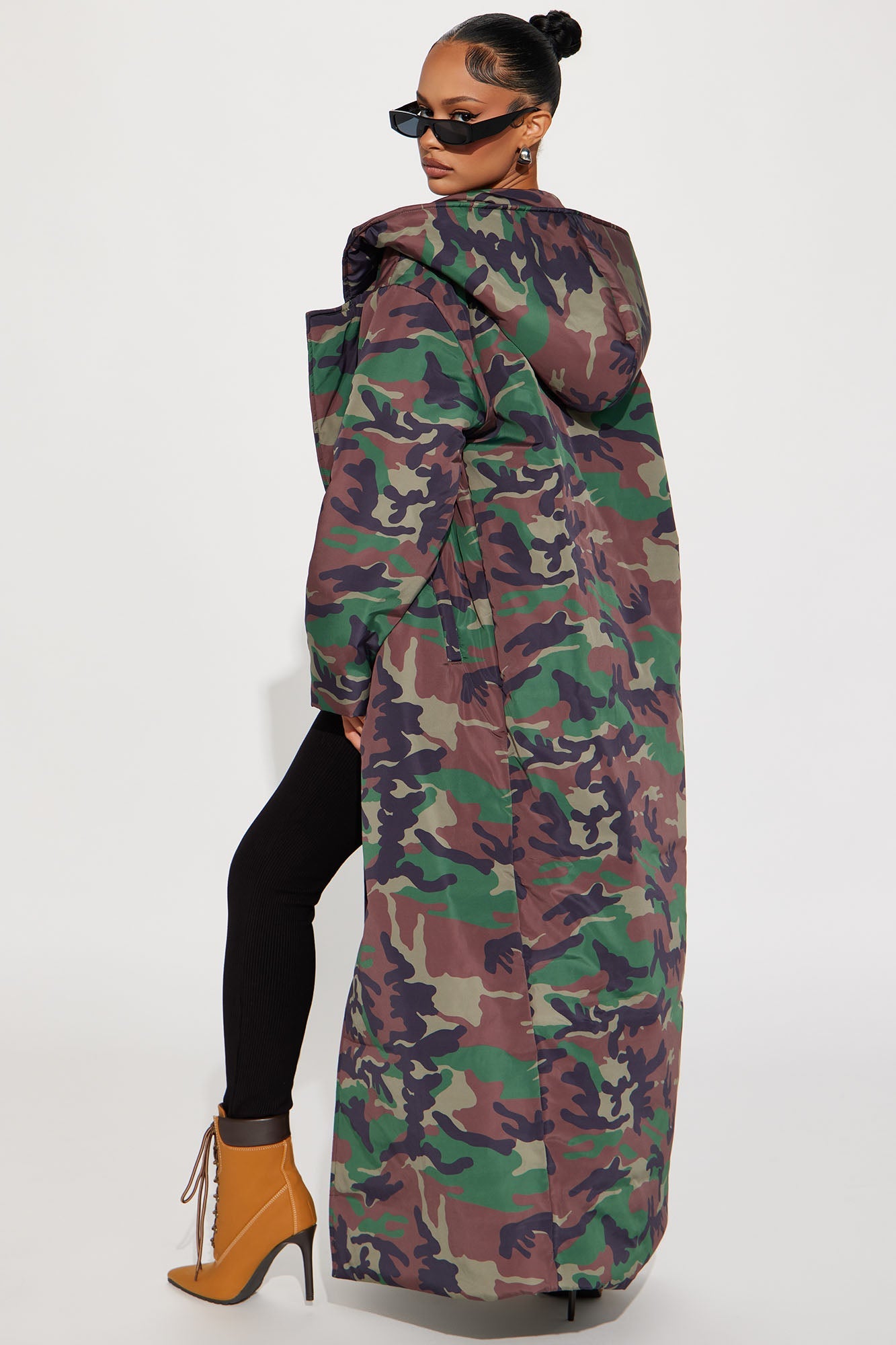 Manteau Puffer Camo Lilith - Olive/combo