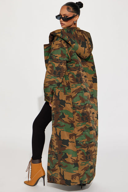 Manteau Puffer Camo Lilith - Vert/combo