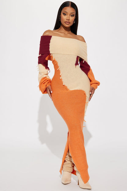 Robe Maxi Pull Ivy - Orange/combo