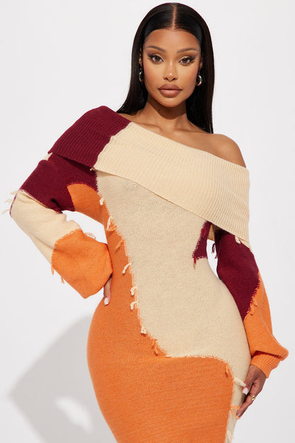 Robe Maxi Pull Ivy - Orange/combo