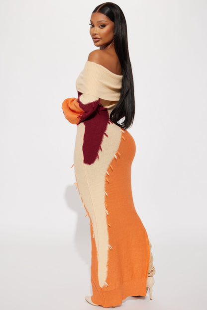 Robe Maxi Pull Ivy - Orange/combo