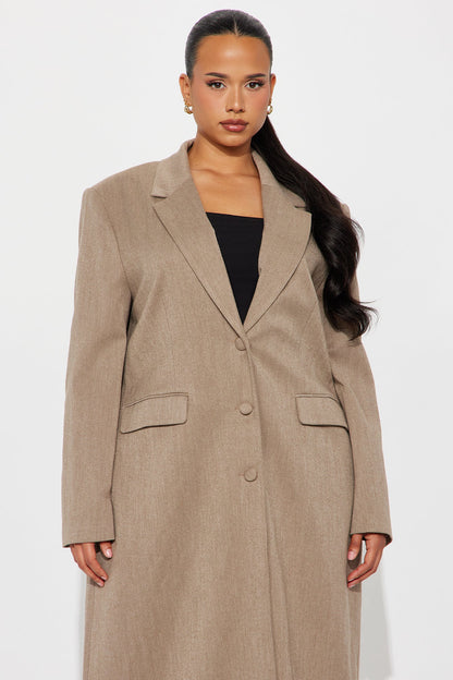 Manteau Trench de Niveau de Sophistication - Mocha