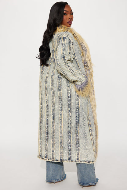 Trench en Denim Lave-Moi Pas - Lavage Vintage